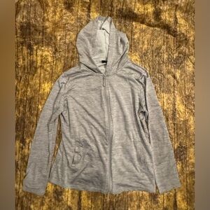 Women's 32 Cool Heather Gray Zip-Up Hoodie Large